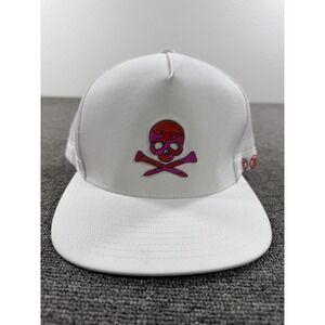 G FORE Hat Cap Snap Back Mens One Size Sample Trucker Mesh Skull Crossbones Golf